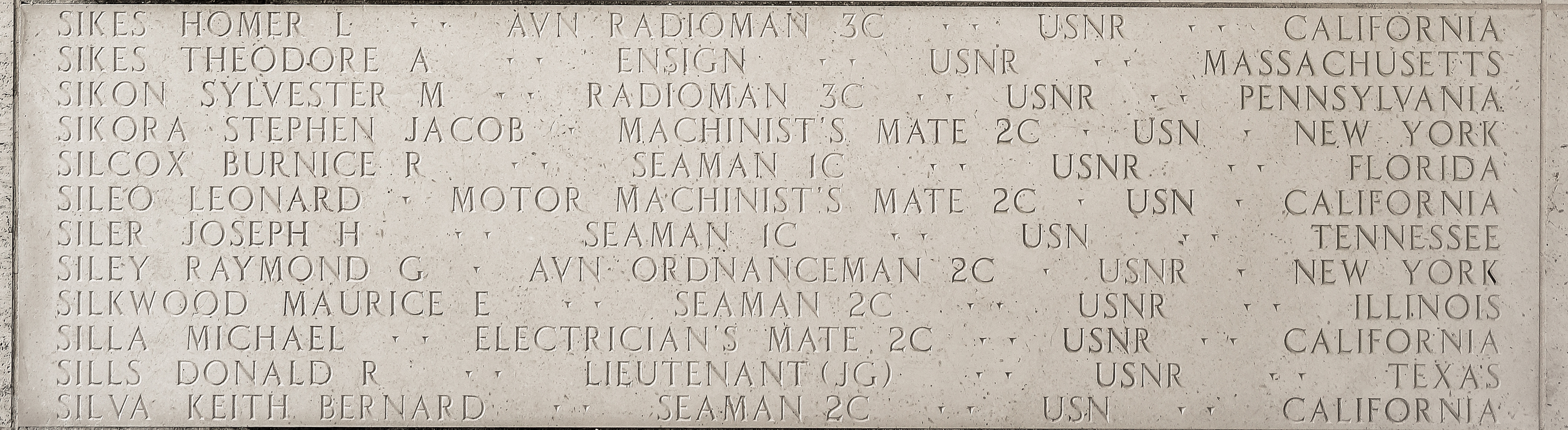 Raymond G. Siley, Aviation Ordnanceman Second Class